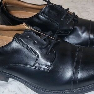 George Men’s Black Dress Shoes Size 9.5 Classic Lace-Up Formal